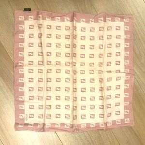Fendi logo cotton neck scarf